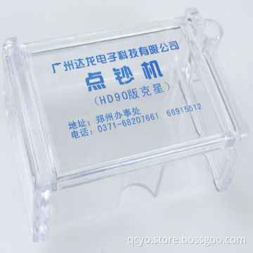 Popular hot sale Acrylic plastic id card holder/Plastic id card holder manufacturer